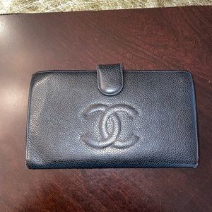 Authentic black caviar Chanel wallet